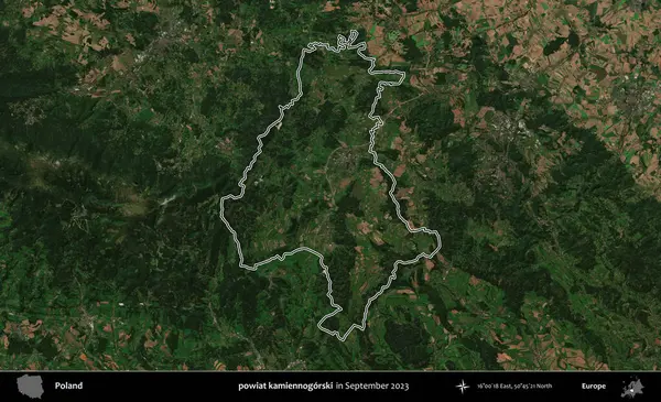 powiat kamiennogorski. Eylül 2023 'te çekilen Copernicus Sentinel karolarından oluşan bir uydu görüntüsü üzerine Polonya' nın idari bölgesinin ana hatlarını belirledik.