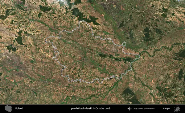 powiat kazimierski. Polonya 'nın idari bölgesini, Ekim 2018' de çekilen Kopernik Nöbetçi karolarından oluşan bir uydu görüntüsüne göre özetledik.