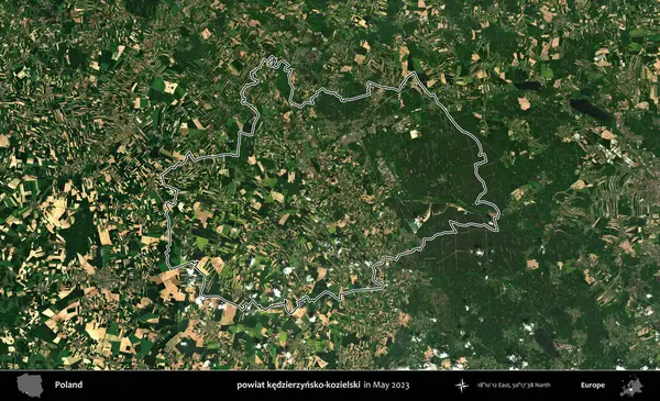 powiat kedzierzynsko-kozielski. Polonya 'nın idari bölgesini Mayıs 2023' te çekilen Kopernik Nöbetçi karolarından oluşan bir uydu görüntüsüne göre özetledik.