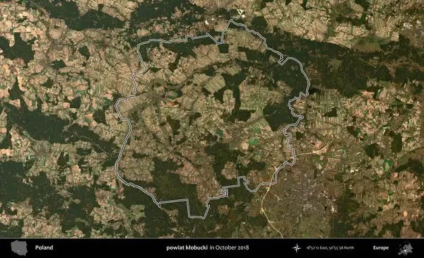 powiat klobucki. Polonya 'nın idari bölgesini, Ekim 2018' de çekilen Kopernik Nöbetçi karolarından oluşan bir uydu görüntüsüne göre özetledik.