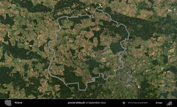 powiat klobucki. Eylül 2024 'te çekilen Kopernik Nöbetçi karolarından oluşan bir uydu görüntüsünde Polonya' nın idari bölgesinin ana hatları belirlendi