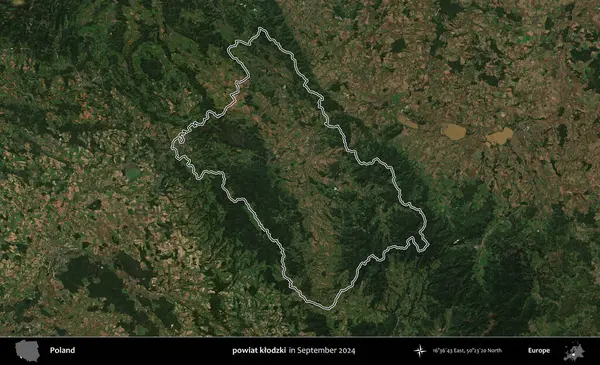 powiat klodzki. Eylül 2024 'te çekilen Kopernik Nöbetçi karolarından oluşan bir uydu görüntüsünde Polonya' nın idari bölgesinin ana hatları belirlendi