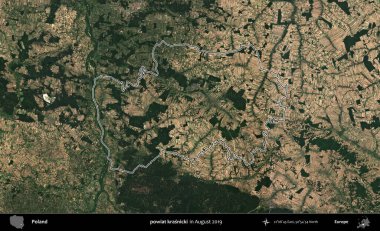 powiat krasnicki. Polonya 'nın idari bölgesini Ağustos 2019' da çekilen Kopernik Nöbetçi karolarından oluşan bir uydu görüntüsüne göre özetledik.