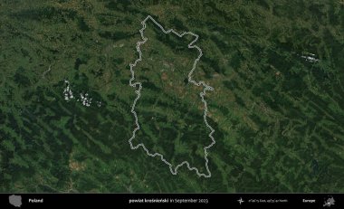 powiat krosnienski. Eylül 2023 'te çekilen Copernicus Sentinel karolarından oluşan bir uydu görüntüsü üzerine Polonya' nın idari bölgesinin ana hatlarını belirledik.