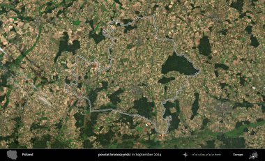 powiat krotoszynski. Eylül 2024 'te çekilen Kopernik Nöbetçi karolarından oluşan bir uydu görüntüsünde Polonya' nın idari bölgesinin ana hatları belirlendi