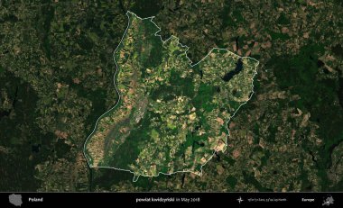 powiat kwidzynski. Polonya 'nın idari alanı, Mayıs 2018' de çekilen Kopernik Nöbetçi karolarından oluşan koyu renkli bir uydu görüntüsüyle vurgulandı ve özetlendi