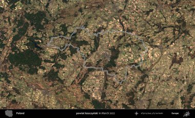 powiat leszczynski. Polonya 'nın idari bölgesini Mart 2022' de çekilen Kopernik Sentinel karolarından oluşan bir uydu görüntüsü ile özetledik.