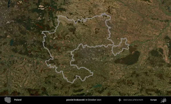 powiat krakowski. Polonya 'nın idari bölgesini, Ekim 2021' de çekilen Kopernik Nöbetçi karolarından oluşan bir uydu görüntüsüne göre özetledik.