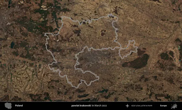 powiat krakowski. Polonya 'nın idari bölgesini Mart 2022' de çekilen Kopernik Sentinel karolarından oluşan bir uydu görüntüsü ile özetledik.