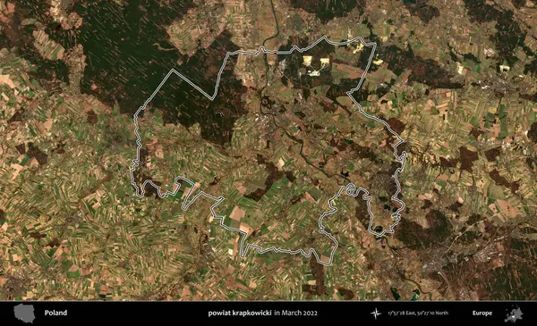 powiat krapkowicki. Polonya 'nın idari bölgesini Mart 2022' de çekilen Kopernik Sentinel karolarından oluşan bir uydu görüntüsü ile özetledik.