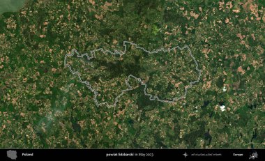 powiat lidzbarski. Polonya 'nın idari bölgesini Mayıs 2023' te çekilen Kopernik Nöbetçi karolarından oluşan bir uydu görüntüsüne göre özetledik.