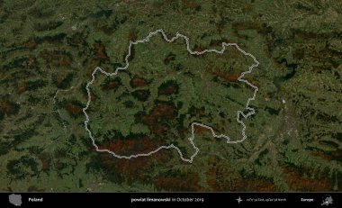 powiat limanowski. Polonya 'nın idari bölgesini, Ekim 2019' da çekilen Kopernik Nöbetçi karolarından oluşan bir uydu görüntüsüne göre özetledik.