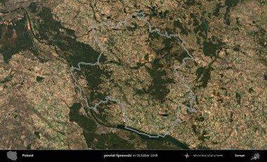 powiat lipnowski. Polonya 'nın idari bölgesini, Ekim 2018' de çekilen Kopernik Nöbetçi karolarından oluşan bir uydu görüntüsüne göre özetledik.