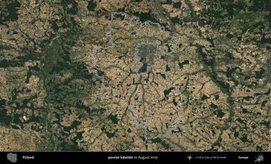 powiat lubelski. Polonya 'nın idari bölgesini Ağustos 2019' da çekilen Kopernik Nöbetçi karolarından oluşan bir uydu görüntüsüne göre özetledik.