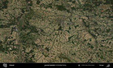 powiat lubelski. Polonya 'nın idari bölgesi, Kopernik Sentinel' in Ekim 2024 'te çekilmiş uydu görüntüsü üzerine kurulmuştur.