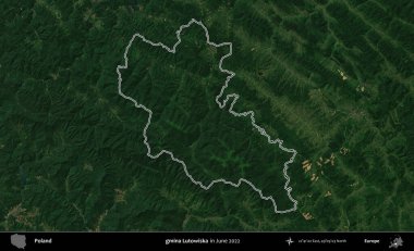 gmina Lutowiska. Polonya 'nın idari bölgesini Haziran 2022' de çekilen Kopernik Sentinel karolarından oluşan bir uydu görüntüsü ile özetledik.