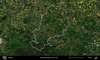 powiat lwowecki. Mayıs 2018 'de çekilen Kopernik Nöbetçi karolarından oluşan bir uydu görüntüsü üzerine Polonya' nın idari bölgesinin ana hatlarını belirledik.