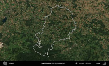 powiat lwowecki. Eylül 2024 'te çekilen Kopernik Nöbetçi karolarından oluşan bir uydu görüntüsünde Polonya' nın idari bölgesinin ana hatları belirlendi
