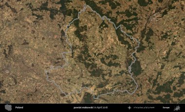 powiat makowski. Polonya 'nın idari bölgesini, Nisan 2018' de çekilen Kopernik Nöbetçi karolarından oluşan bir uydu görüntüsüne göre özetledik.