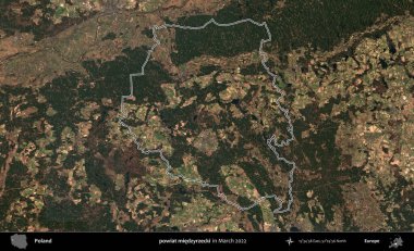 powiat miedzyrzecki. Polonya 'nın idari bölgesini Mart 2022' de çekilen Kopernik Sentinel karolarından oluşan bir uydu görüntüsü ile özetledik.