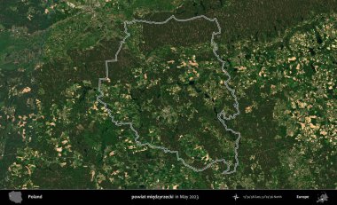 powiat miedzyrzecki. Polonya 'nın idari bölgesini Mayıs 2023' te çekilen Kopernik Nöbetçi karolarından oluşan bir uydu görüntüsüne göre özetledik.