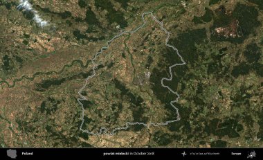 powiat mielecki. Polonya 'nın idari bölgesini, Ekim 2018' de çekilen Kopernik Nöbetçi karolarından oluşan bir uydu görüntüsüne göre özetledik.