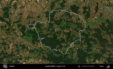 powiat milicki. Polonya 'nın idari bölgesini Ağustos 2018' de çekilen Kopernik Nöbetçi karolarından oluşan bir uydu görüntüsüne göre özetledik.