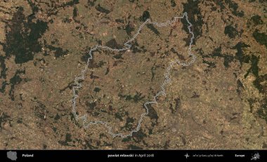 powiat mlawski. Polonya 'nın idari bölgesini, Nisan 2018' de çekilen Kopernik Nöbetçi karolarından oluşan bir uydu görüntüsüne göre özetledik.