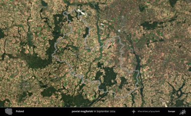 powiat mogilenski. Eylül 2024 'te çekilen Kopernik Nöbetçi karolarından oluşan bir uydu görüntüsünde Polonya' nın idari bölgesinin ana hatları belirlendi