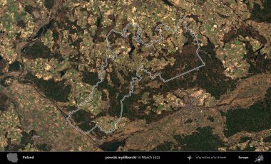 powiat mysliborski. Polonya 'nın idari bölgesini Mart 2022' de çekilen Kopernik Sentinel karolarından oluşan bir uydu görüntüsü ile özetledik.