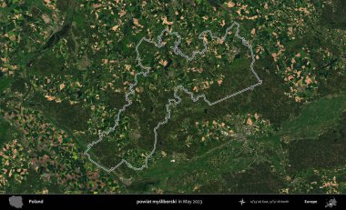 powiat mysliborski. Polonya 'nın idari bölgesini Mayıs 2023' te çekilen Kopernik Nöbetçi karolarından oluşan bir uydu görüntüsüne göre özetledik.