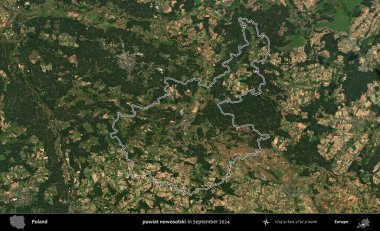 powiat nowosolski. Eylül 2024 'te çekilen Kopernik Nöbetçi karolarından oluşan bir uydu görüntüsünde Polonya' nın idari bölgesinin ana hatları belirlendi
