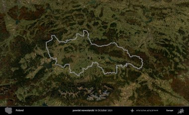 Şimdi powiat nowotarski. Polonya 'nın idari bölgesini, Ekim 2021' de çekilen Kopernik Nöbetçi karolarından oluşan bir uydu görüntüsüne göre özetledik.