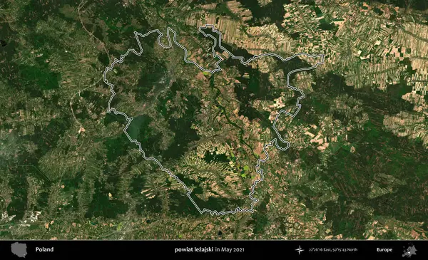 powiat lezajski. Mayıs 2021 'de çekilen Kopernik Nöbetçi karolarından oluşan bir uydu görüntüsü üzerine Polonya' nın idari bölgesinin ana hatlarını belirledik.