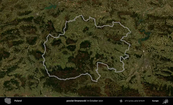 powiat limanowski. Polonya 'nın idari bölgesini, Ekim 2021' de çekilen Kopernik Nöbetçi karolarından oluşan bir uydu görüntüsüne göre özetledik.