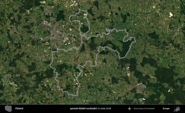 powiat lodzki wschodni. Polonya 'nın idari bölgesini Haziran 2018' de çekilen Kopernik Nöbetçi karolarından oluşan bir uydu görüntüsüne göre özetledik.