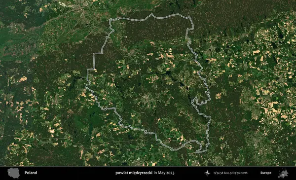 powiat miedzyrzecki. Polonya 'nın idari bölgesini Mayıs 2023' te çekilen Kopernik Nöbetçi karolarından oluşan bir uydu görüntüsüne göre özetledik.