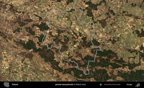powiat namyslowski. Polonya 'nın idari bölgesini Mart 2022' de çekilen Kopernik Sentinel karolarından oluşan bir uydu görüntüsü ile özetledik.