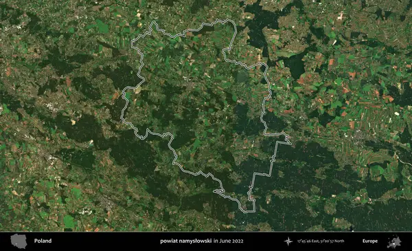 powiat namyslowski. Polonya 'nın idari bölgesini Haziran 2022' de çekilen Kopernik Sentinel karolarından oluşan bir uydu görüntüsü ile özetledik.