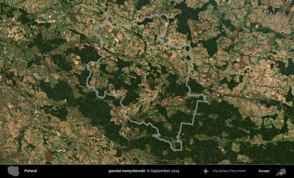 powiat namyslowski. Eylül 2024 'te çekilen Kopernik Nöbetçi karolarından oluşan bir uydu görüntüsünde Polonya' nın idari bölgesinin ana hatları belirlendi
