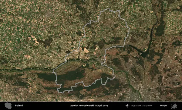 Powiat nowdworski. Polonya 'nın idari bölgesini Nisan 2019' da çekilen Kopernik Nöbetçi karolarından oluşan bir uydu görüntüsüne göre özetledik.