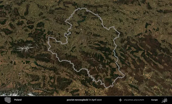 Şimdi powiat nowosadecki. Polonya 'nın idari bölgesini Nisan 2020' de çekilen Kopernik Nöbetçi karolarından oluşan bir uydu görüntüsüne göre özetledik.