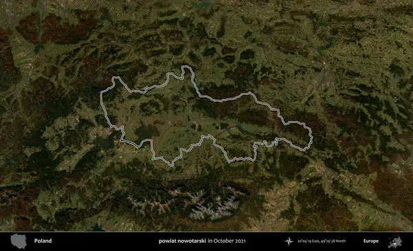 Şimdi powiat nowotarski. Polonya 'nın idari bölgesini, Ekim 2021' de çekilen Kopernik Nöbetçi karolarından oluşan bir uydu görüntüsüne göre özetledik.