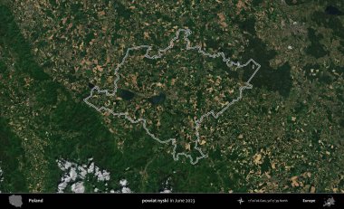 Powiat Niki. Polonya 'nın idari bölgesini Haziran 2023' te çekilen Kopernik Sentinel karolarından oluşan bir uydu görüntüsü ile özetledik.