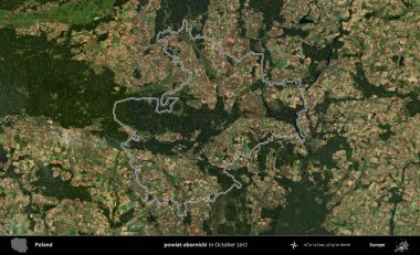 powiat obornicki. Polonya 'nın idari bölgesini, Ekim 2017' de çekilen Kopernik Nöbetçi karolarından oluşan bir uydu görüntüsüne göre özetledik.