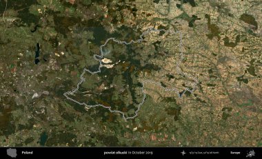 powiat olkuski. Polonya 'nın idari bölgesini, Ekim 2019' da çekilen Kopernik Nöbetçi karolarından oluşan bir uydu görüntüsüne göre özetledik.