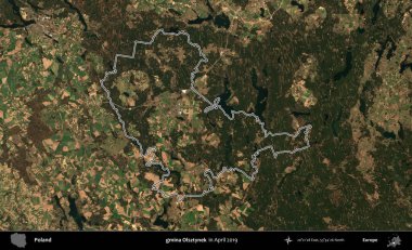 gmina Olsztynek. Polonya 'nın idari bölgesini Nisan 2019' da çekilen Kopernik Nöbetçi karolarından oluşan bir uydu görüntüsüne göre özetledik.