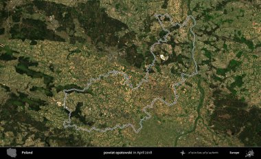 powiat opatowski. Polonya 'nın idari bölgesini, Nisan 2018' de çekilen Kopernik Nöbetçi karolarından oluşan bir uydu görüntüsüne göre özetledik.