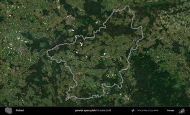 powiat opoczynski. Polonya 'nın idari bölgesini Haziran 2018' de çekilen Kopernik Nöbetçi karolarından oluşan bir uydu görüntüsüne göre özetledik.