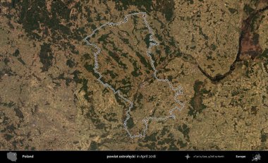 powiat ostrolecki. Polonya 'nın idari bölgesini, Nisan 2018' de çekilen Kopernik Nöbetçi karolarından oluşan bir uydu görüntüsüne göre özetledik.